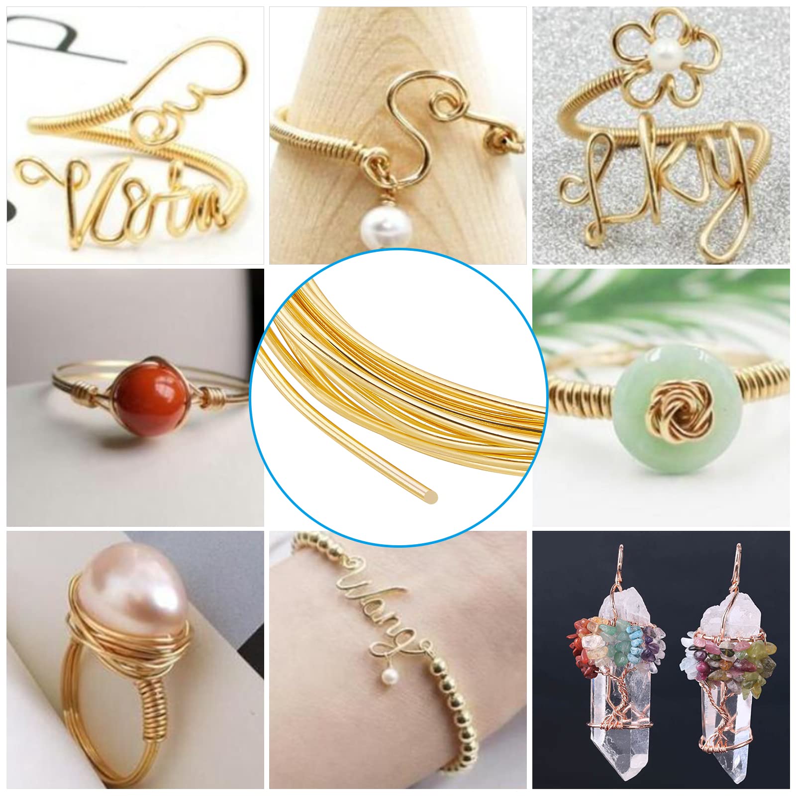 Filo Di Rame Placcato Oro 14K Per Gioielli Fai Da Te – 0.3mm (28 Gauge), 50 Metri Su Bobina - 8