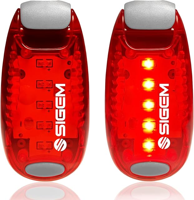 LED Safety Lights (2 Pack) + FREE Bonuses | Clip on Flashing Strobe Light High Visibility for Running Jogging Walking Cycling for Kids Dogs Bicycle Helmet Bike Tail light
