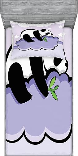 Miniatura 32 de Ambesonne Juego de sábanas bajeras y fundas de almohada, dibujos de aviones antiguos, vuelos clásicos con fechas, estilo vintage, diseño nostálgico,