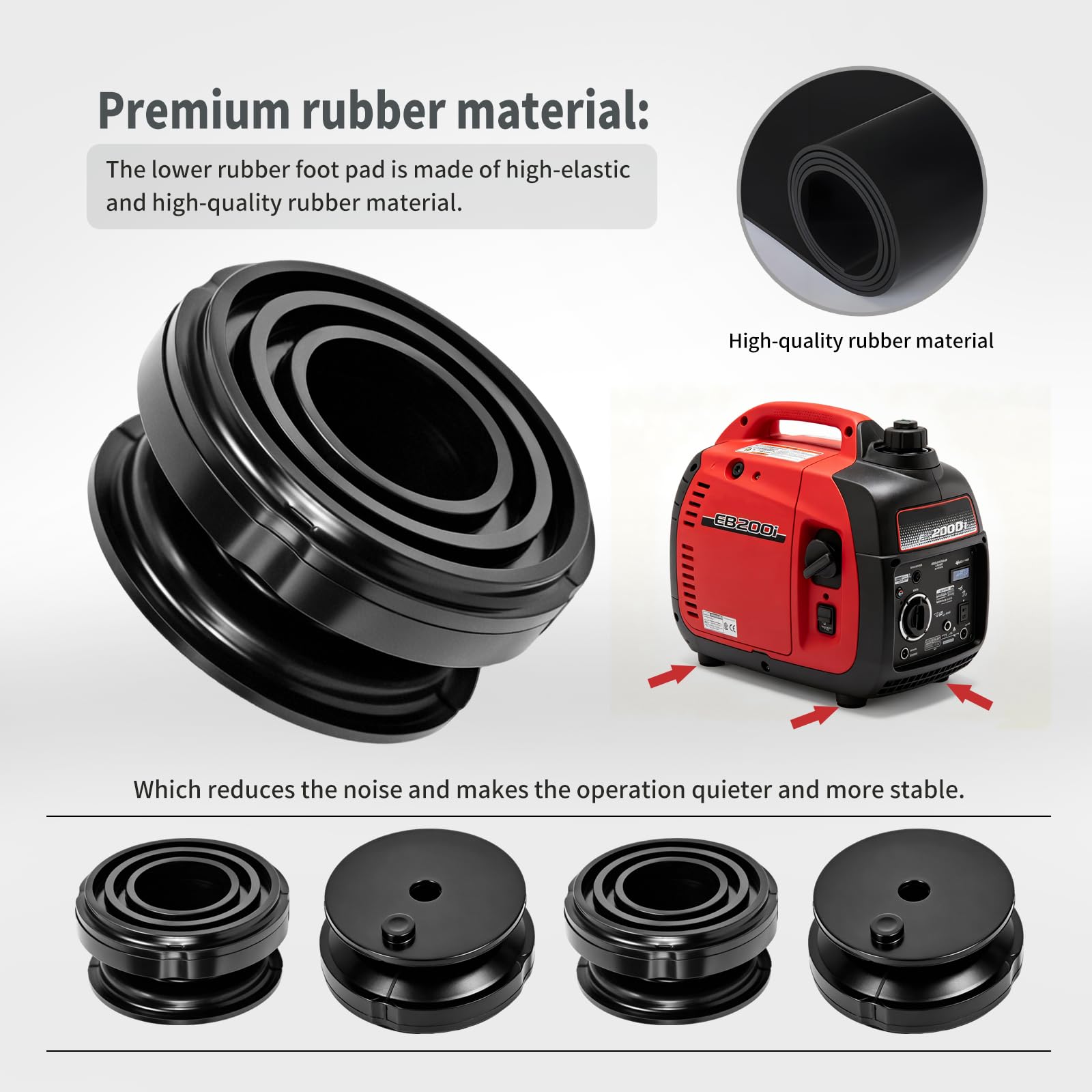 Honda Generator Foot Pads - EB2000i, EU2000i -5