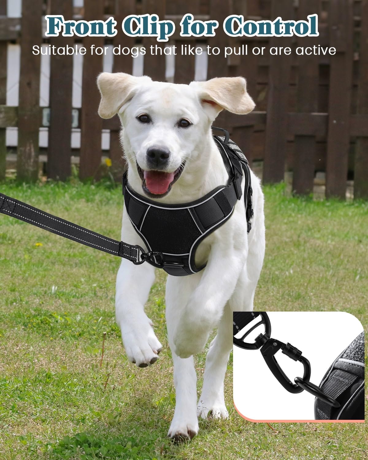 Arnés de perro de servicio para perros pequeños y medianos, hebillas de metal completo, arnés de chaleco negro resistente para caminar, senderismo, entrenamiento