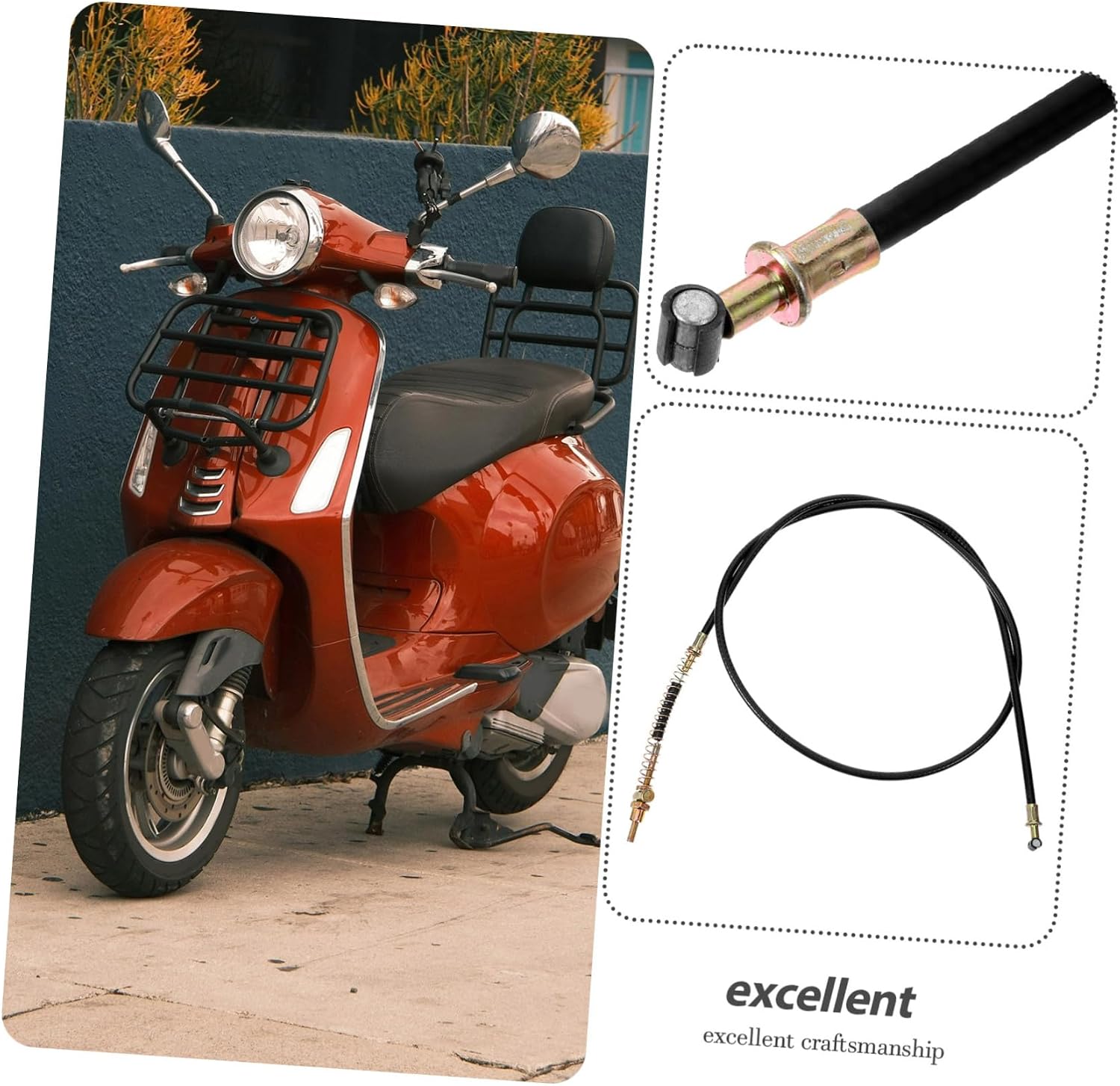 Abaodam Electric Bike Brake Cable Reinforced Steel Front and Rear Brake Line for Electric Motorcycle for E-Scooter and E-Bike Riders