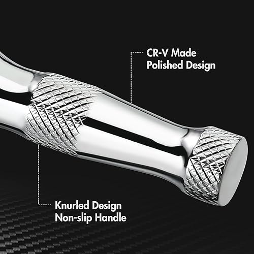 Miniatura 8 de DURATECH Juego de 56 piezas de llave de trinquete de 1/4 de pulgada y juego de puntas de destornillador, juego de trinquete rechoncho, trinquetes de