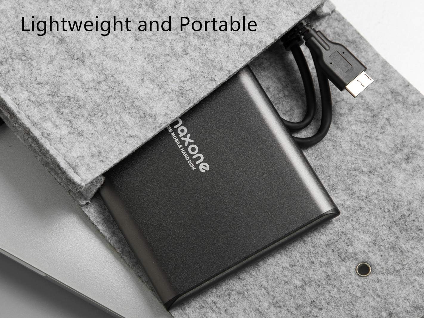 Flash Deals - 80% OFF Maxone 1TB Ultra Slim Portable External Hard Drive HDD USB 3.0 for PC, Mac, Laptop, PS4, Xbox one - Charcoal Grey