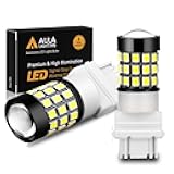 Alla Lighting T25 3156 3157 LED Turn Signal, Back-up Reverse, Brake Tail Lights, Super Bright 2835-SMDs (White)