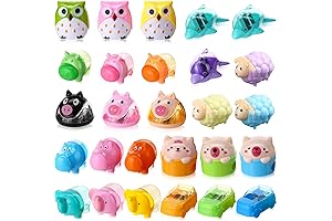 Epakh 27 Pcs Cartoon Animal Pencil Sharpeners for Valentine's Day