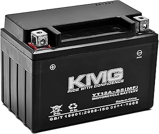 KMG Battery Compatible with Suzuki 1300 GSX1300R Hayabusa 1999-2007 YT12A-BS Sealed Maintenance Free Battery High Performance 12V SMF OEM Replacement Powersport Motorcycle ATV Scooter Snowmobile