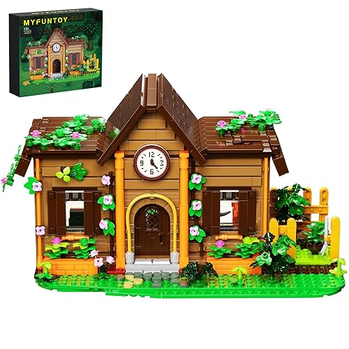 Stardew Community Farmhouse Building Toy, Video Game Valley Farm Junimo Playset Building Set Compatible with Lego, 1042 Pieces DIY Farm House Building Kits for Fans and Boys and Girls Aged 12+