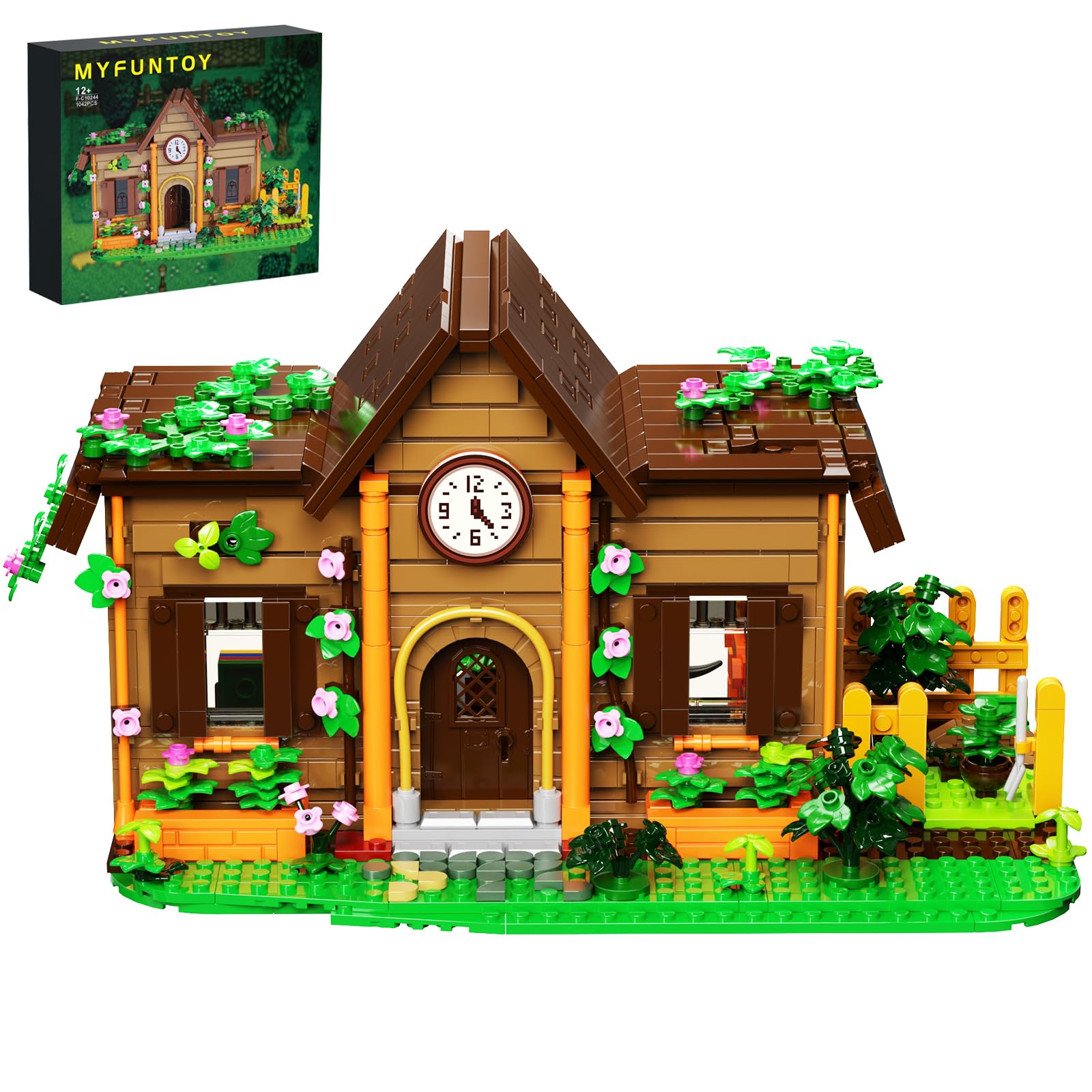 ZIQILIGHTING Stardew Farm Community Center Building Toy -Junimo Valley Farm Architecture Building Set with Plants, Idea Gift for Kids Aged 8+ Game Fans (1042PCS)