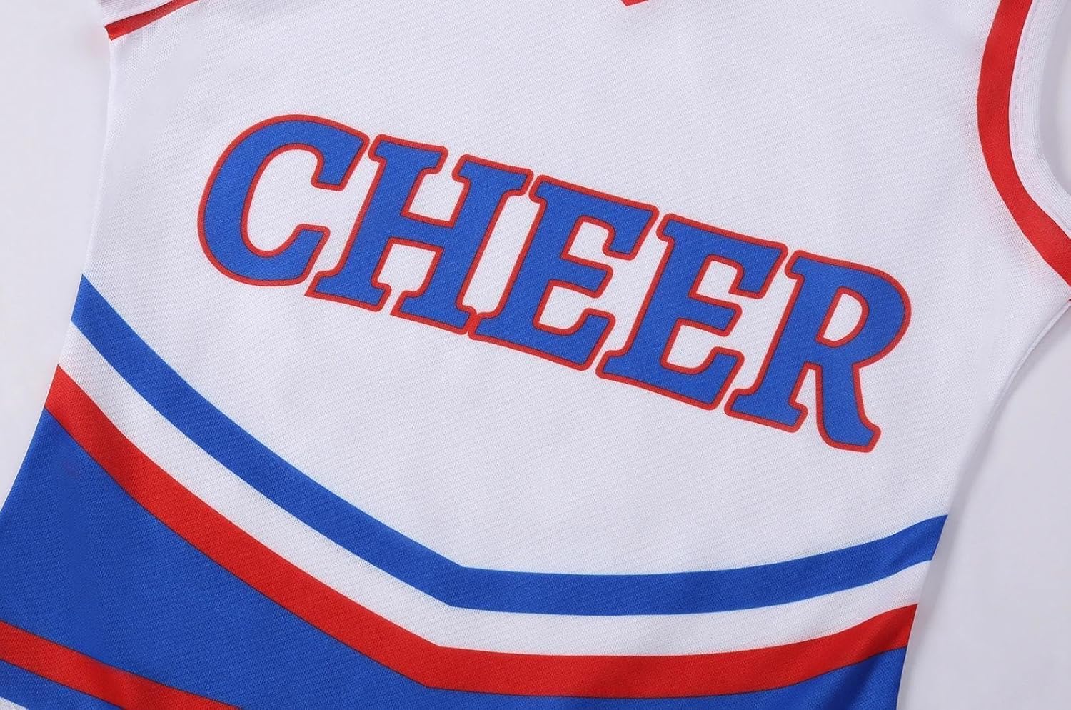 Cheerleader Costume for Girls Cheerleading Outfit with Pom Poms Halloween Party Dress Up - Image 5