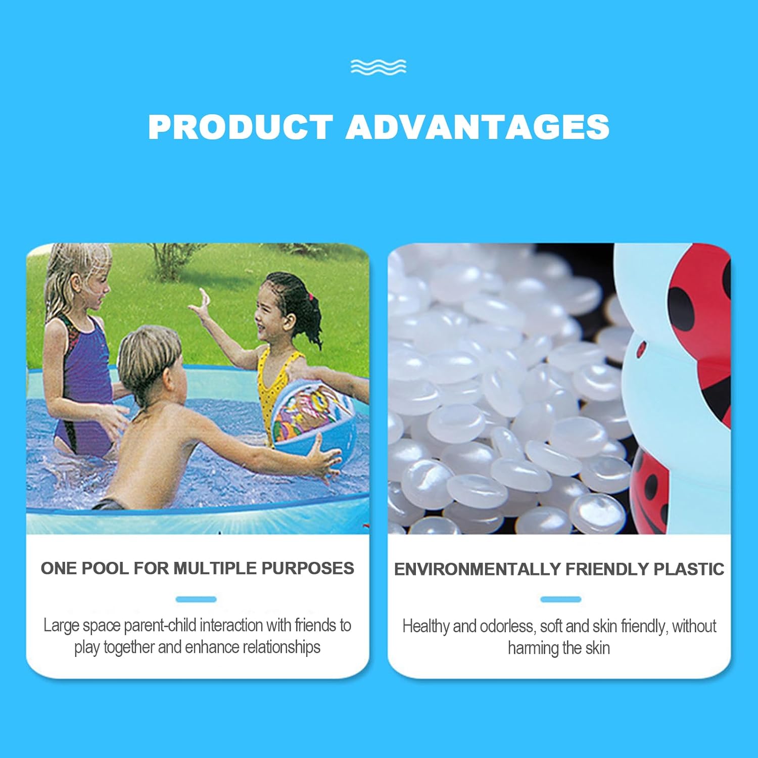 Dog Paddling Pool - Foldable Dog Pool | Inflatable Kiddie Pools | Folding Swimming Bathtub | Collapsiible Kid Pet Bathing Tub for Large Medium Small Dogs & Kids