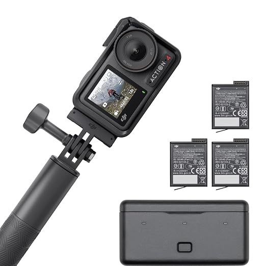 DJI Osmo Action 4 Adventure Combo - 4K/120fps Waterproof Action Camera with a 1/