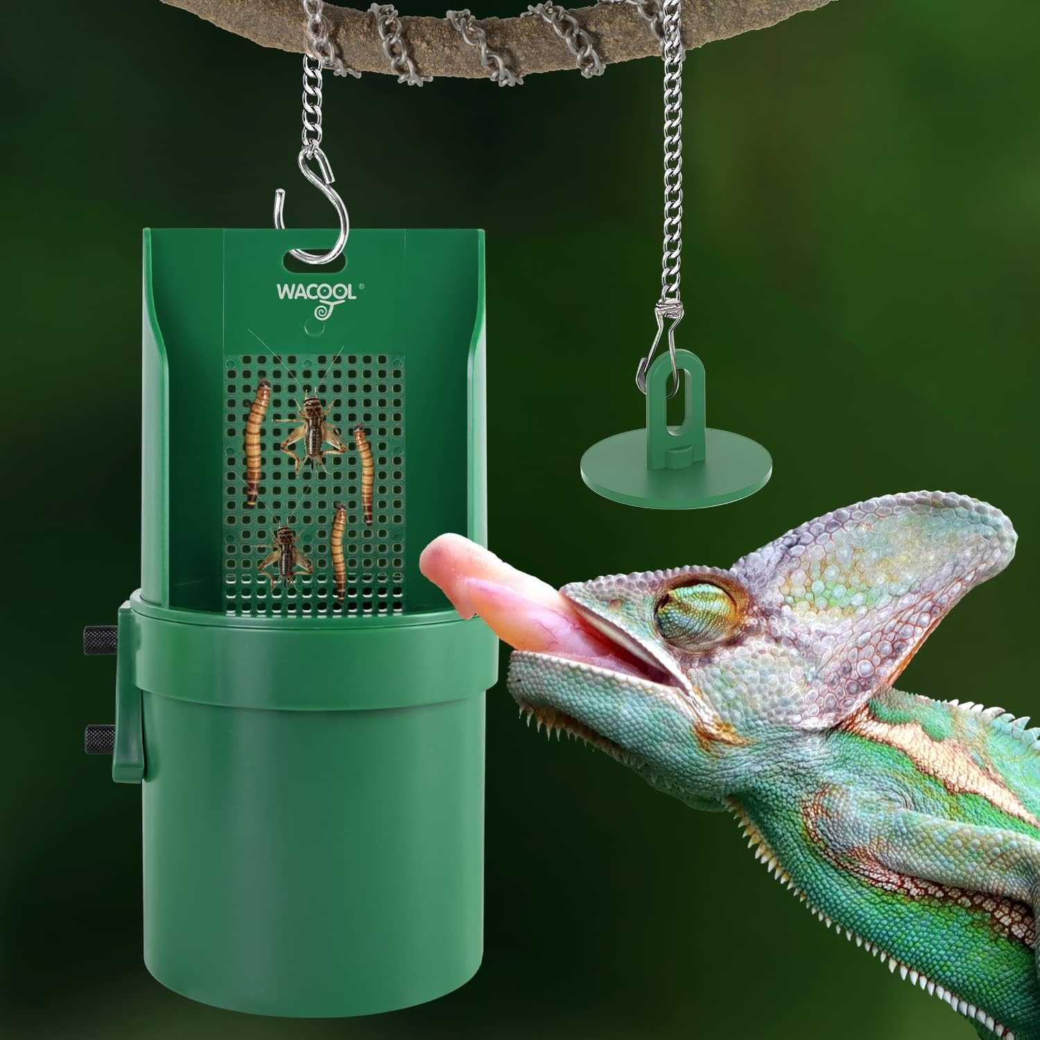 Zoo Med Hanging Mealworm Feeder, 1.75" H X 3" D Pet Hand