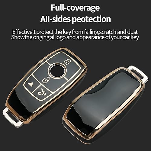 Miniatura 9 de Funda para llavero de Mercedes Benz para Mercedes Benz 2019-2021 Clase A Clase C Clase G Clase G 2017-2020 Clase E Clase S Funda para llave