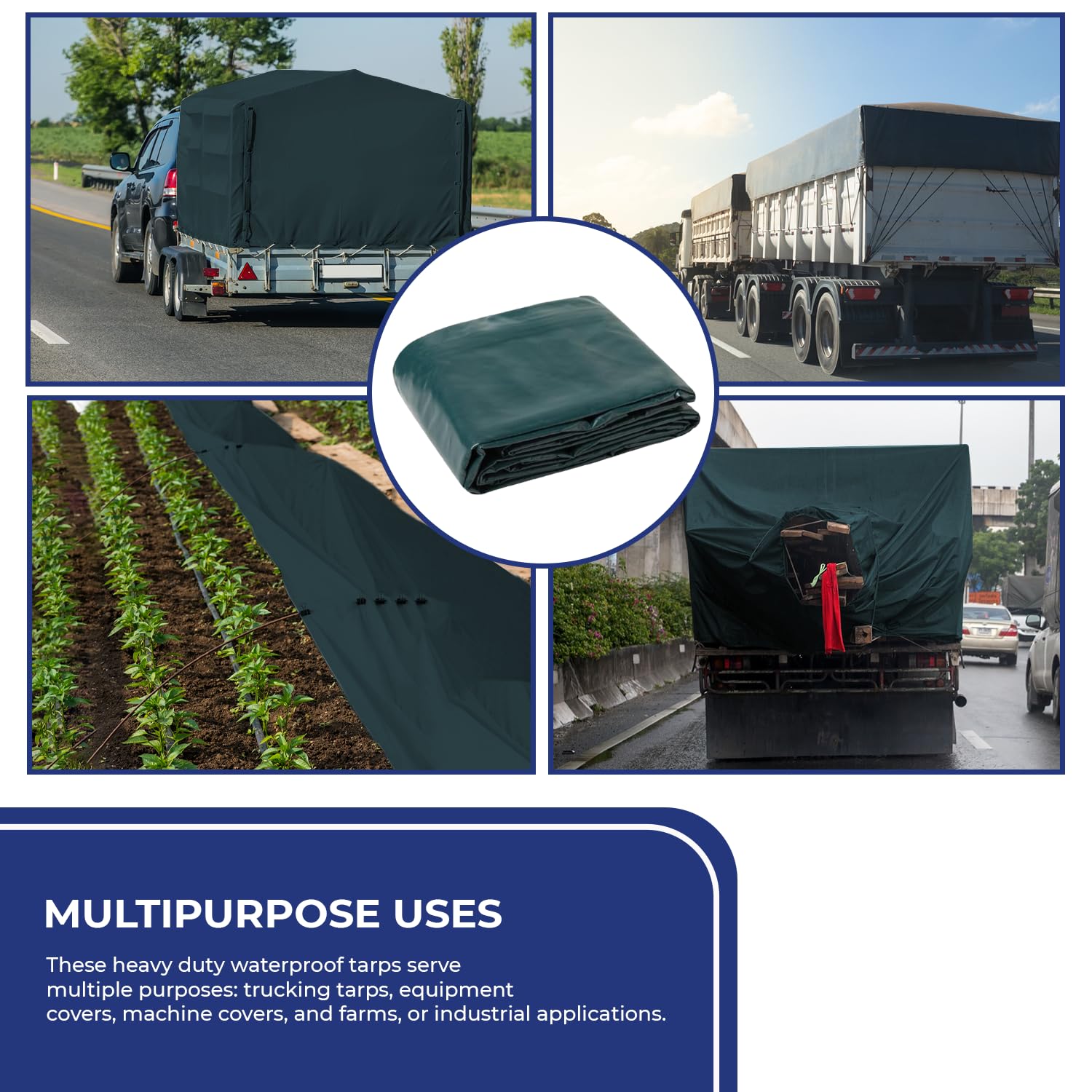 Tarps NowVinyl Tarp with Stainless Steel Grommets, (20' x 20