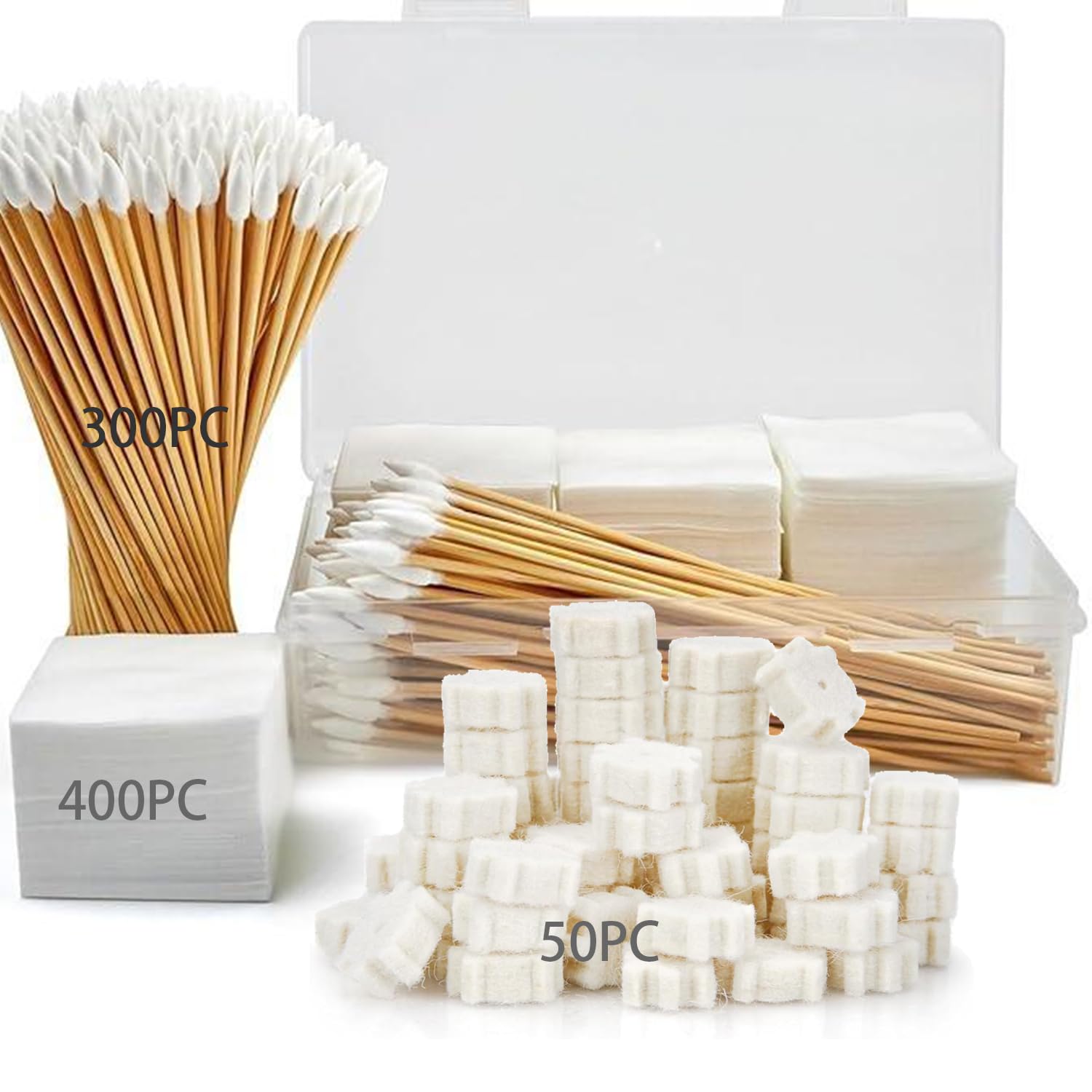 Gun Cleaning Supplies - 50pcs Wool Star Chamber Cleaning Pads .223/5.56 & 6