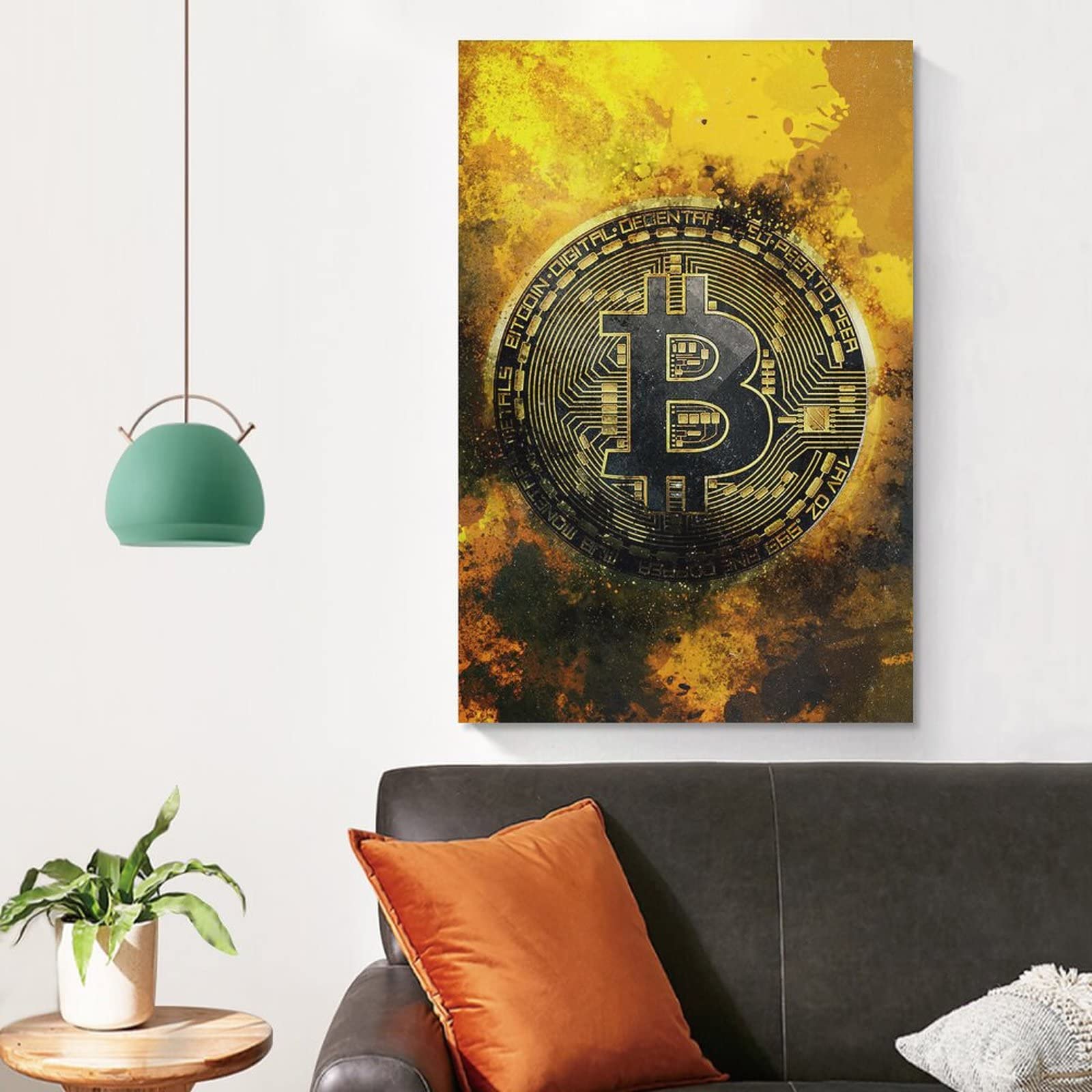 Impression sur toile Bitcoin Pop Art, crypto-monnaie, art mural BTC,  décoration murale sans cadre, 40 x 60 cm : Amazon.fr: Cuisine et Maison