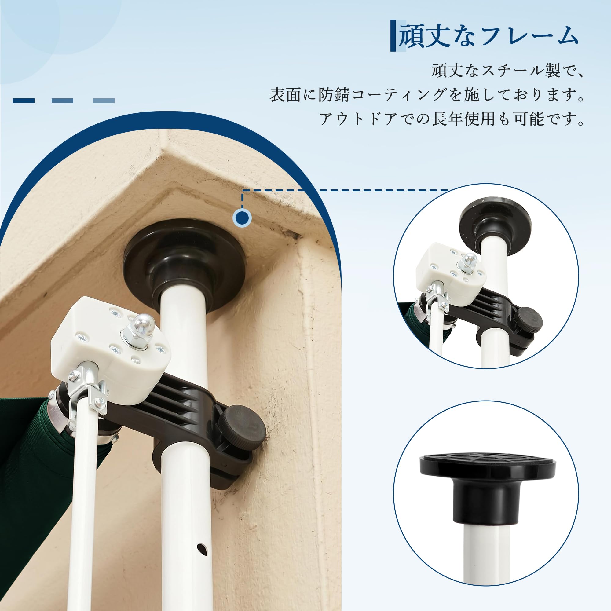 Amazon | ガービー（Garvee）オーニングテント 横幅2m つっぱり式 日よ