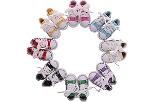 8 Sets Mini Canvas Shoes for 17 Inch Plush Elf Doll
