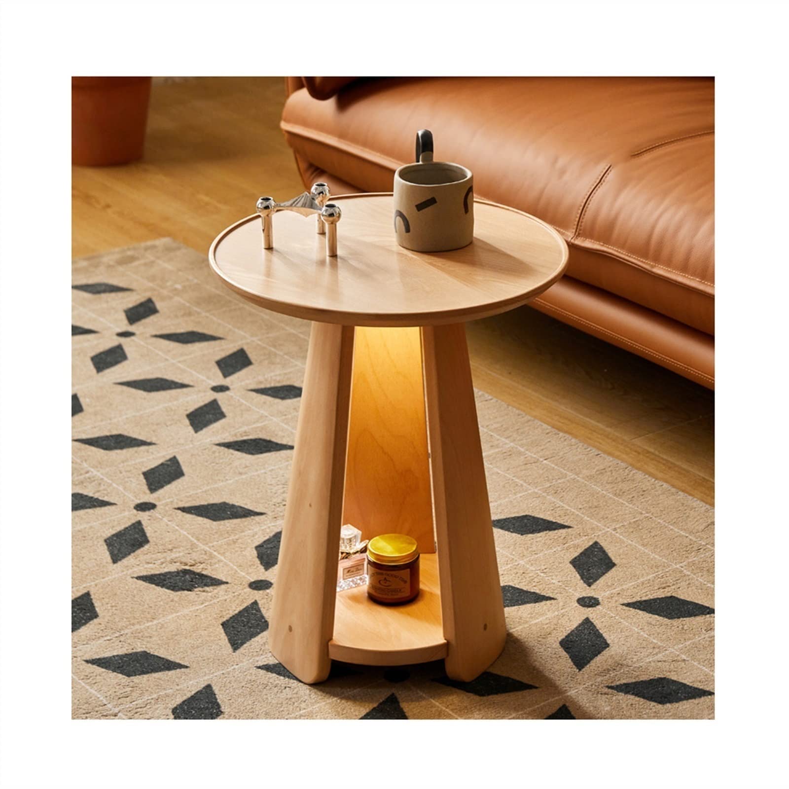Petite table basse de salon gain de place en bois pour petits espaces encombrés