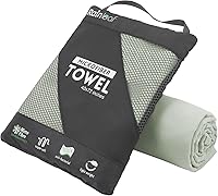 Vista 18 de Toalla de microfibra Rainleaf perfecta para viajes y gimnasio y camping. Secado rápido - Super absorbente - Ultra compacta - Liviana. Adecuada