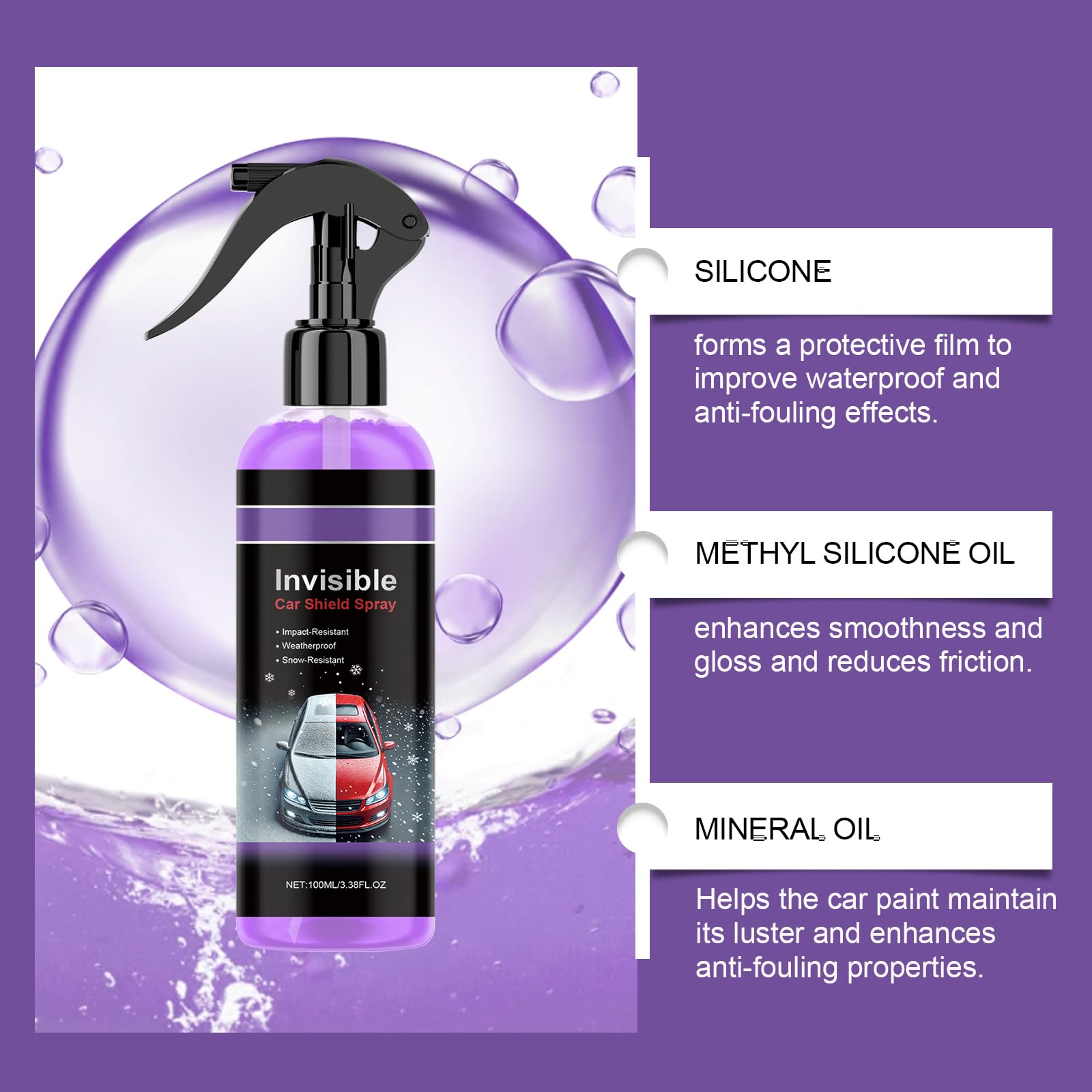 Neue Upgrades - Hochwirksamer Schutzbeschichtungsspray fürs Auto, 3-in-1-Hochschutz-Schnellbeschichtungsspray, Kratzerentfernungsset, Quick Shine Detailer Spray, Trim Coat Shine Armor (6PCS)