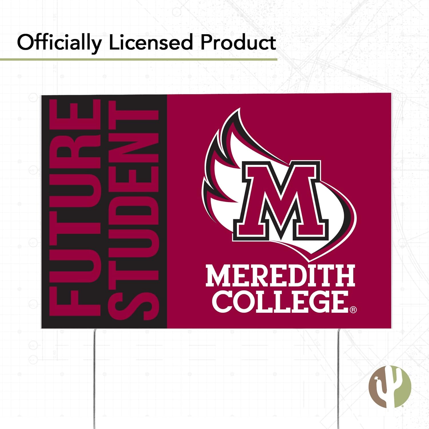 Desert Cactus Meredith College Avenging Angels 12x18" Graduate Graduation Celebration Yard Sign Graduates Outdoor Lawn Display with Stakes (Grad Sign 4)