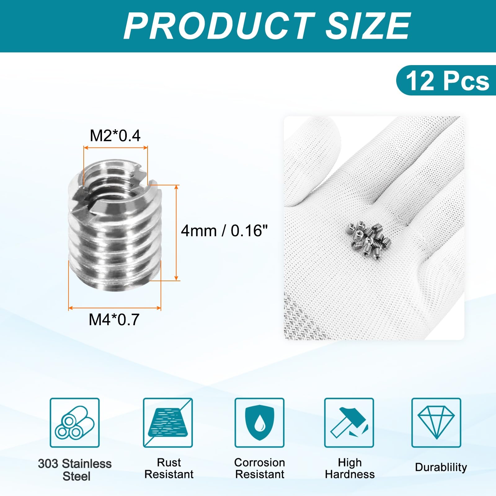 PATIKIL Thread Adapters Sleeve Reducing Nut - Image 2