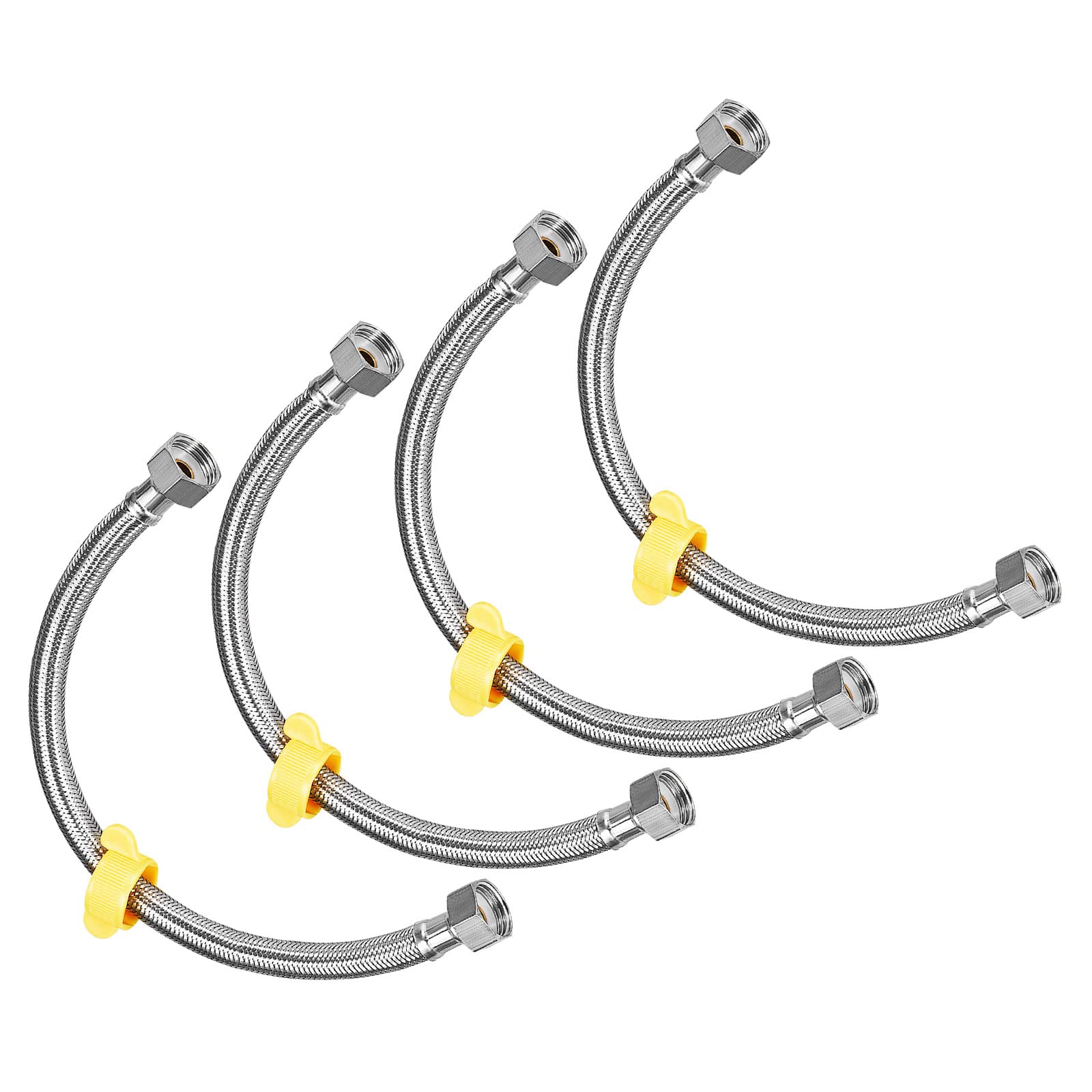 METALLIXITY Faucet Supply Line Connector (400mm/16) 4Pcs