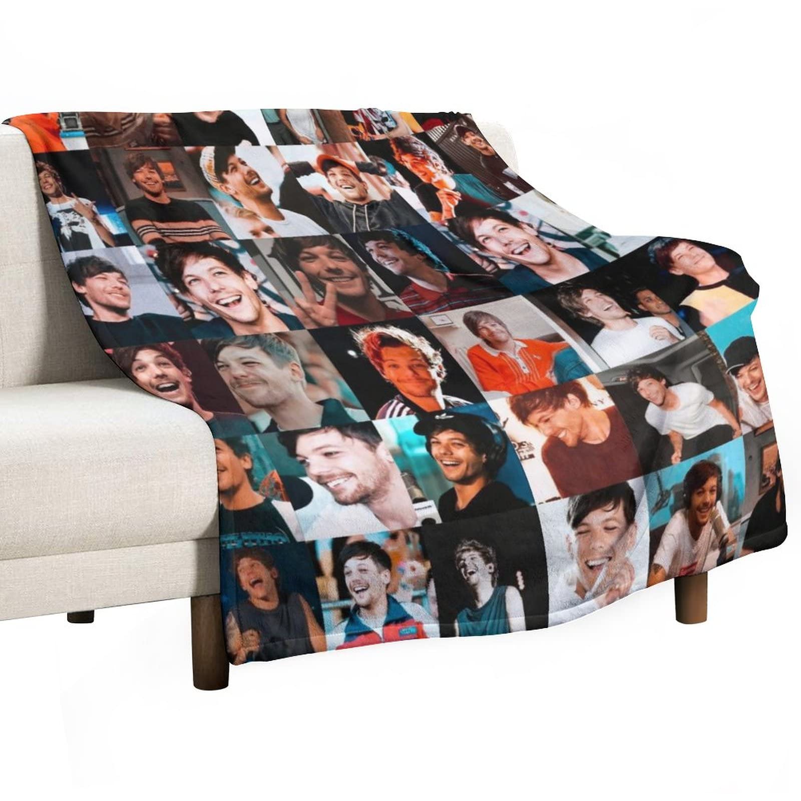 Louis Tomlinson Fleece Blanket Super Soft Fuzzy Warm Cozy Flannel Fleece Bed Blanket Lightweight Decorative Living Room 40"x50"