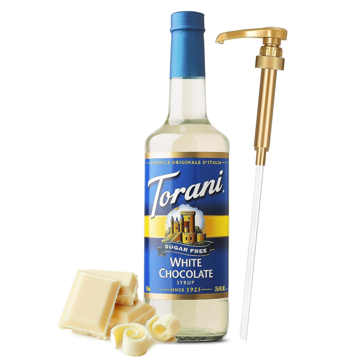 Torani Sugar Free White Chocolate Syrup for Coffee 25.4