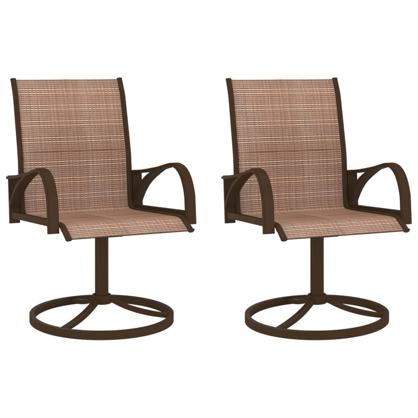 312278 Sedie Girevoli da Giardino 2pz Textilene e Acciaio Marrone Testata in Legno,Testata Letto Matrimoniale Muebles Dormitorio Spalliera Letto Testiere per Letto Matrimoniale