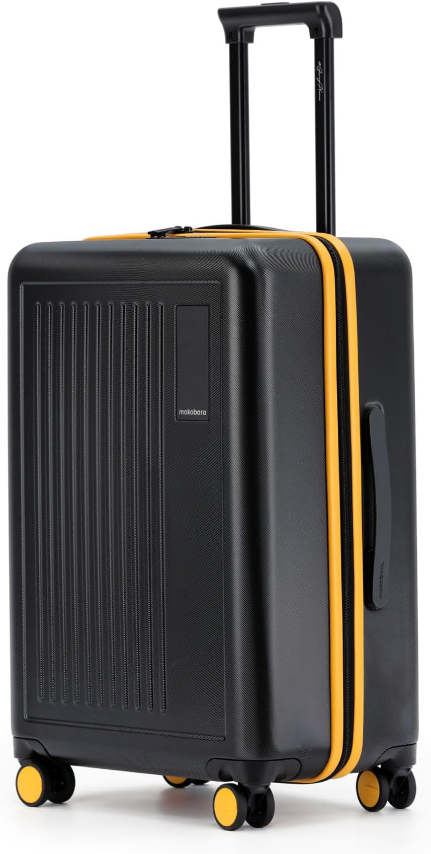 MOKOBARA Transit Check-in Luggage | Durable Polycarbonate Hardshell | Lightweight & Indestructible| Smooth Hinomoto Wheels & TSA Lock | Black | Money Moves Sunray 2.0