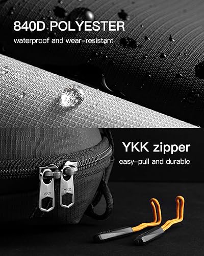 Miniatura 4 de Inateck New Electronics Organizer Estuche de viaje, abierto 180, resistente al agua, organizador de cables de viaje de gran capacidad, bolsa de