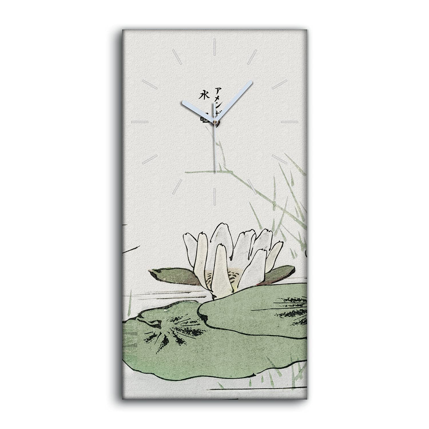 Horloge sur Toile Salon et Chambre Art Mural Feuilles Asiatiques