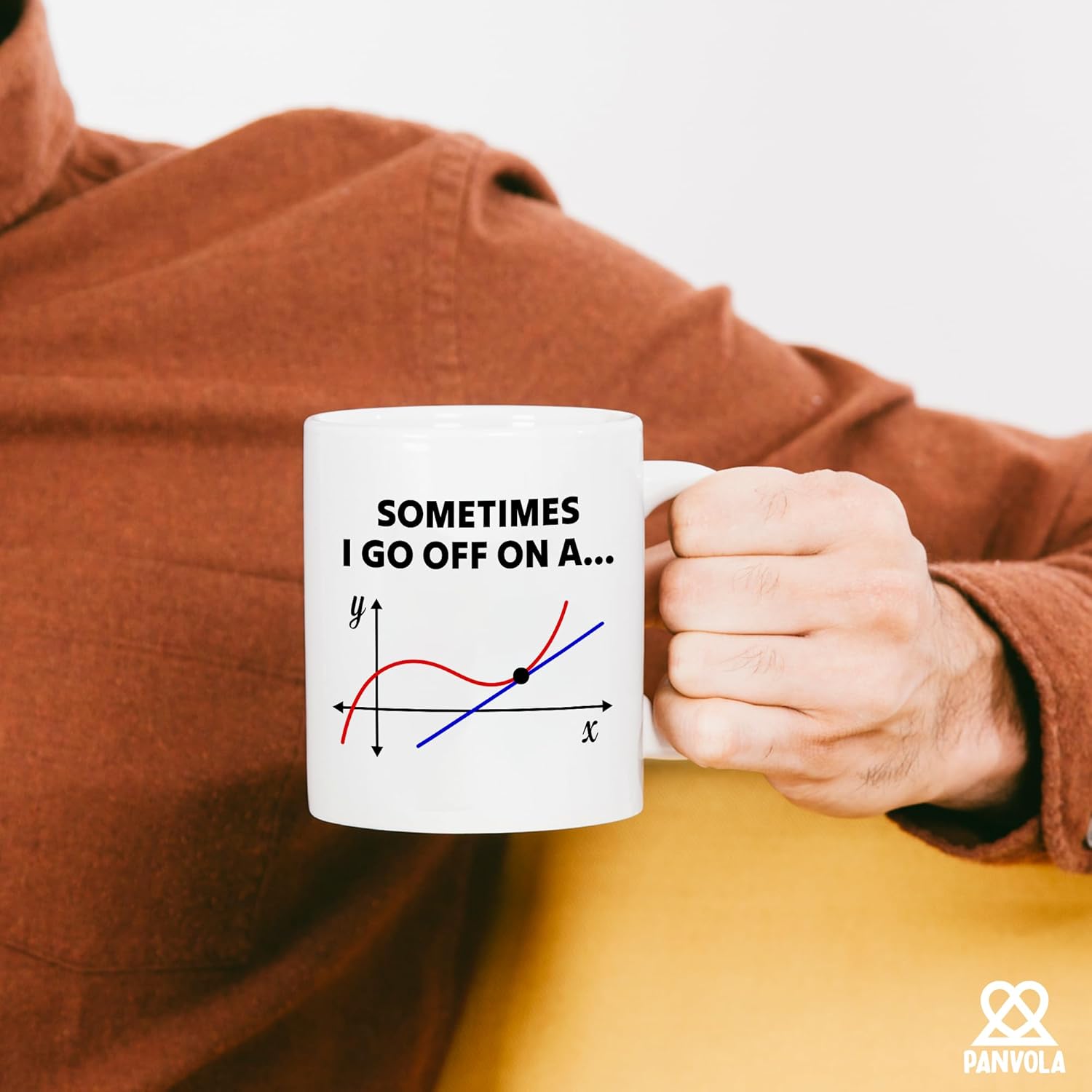 Sometimes I Go Off On A Tangent Math Lover Gifts Geometry Teacher Mathematics Engineering STEM Students Novelty Drinkware Ceramic Mug 11 oz White - Image 4