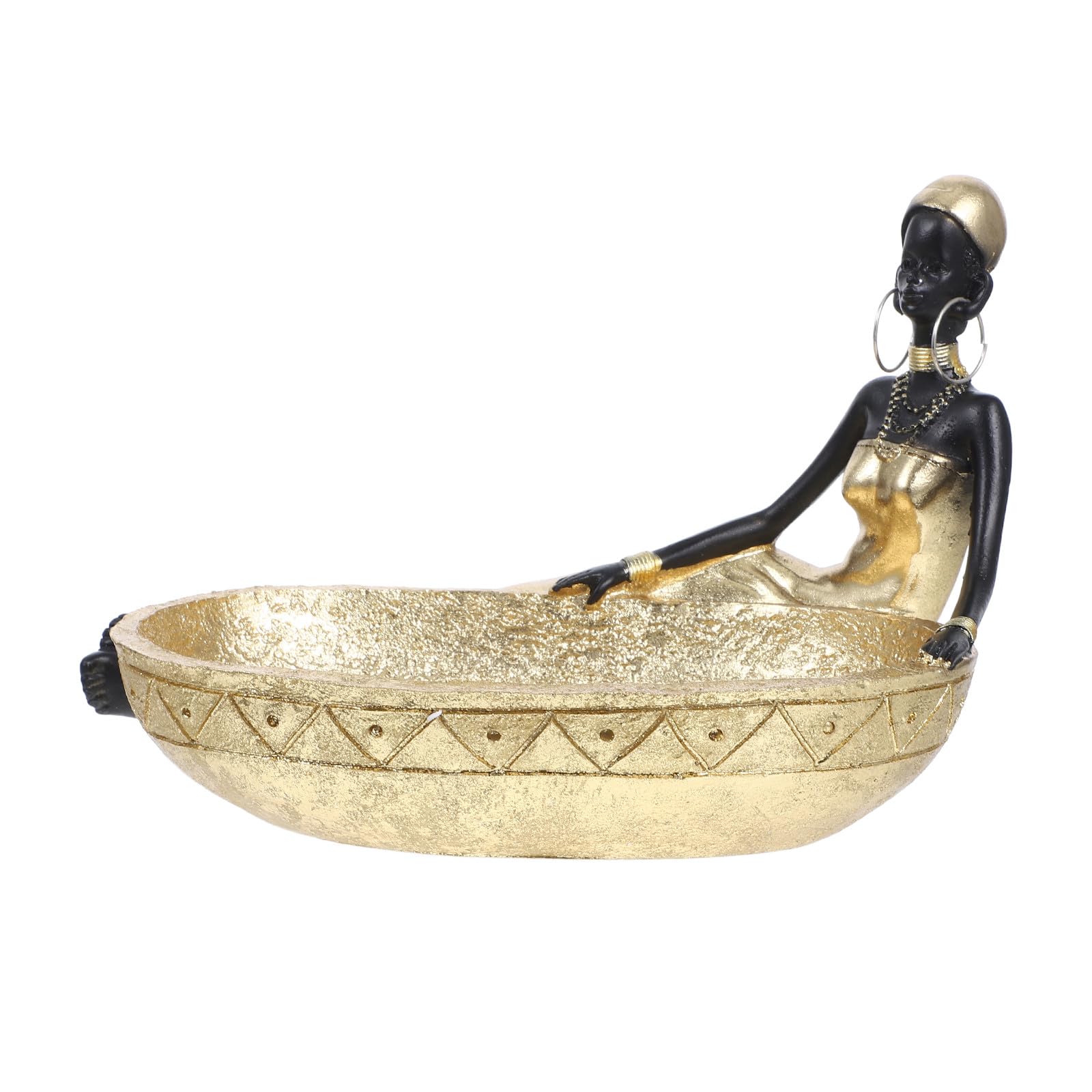 Organisateur de Bijoux Style Africain Vintage en Résine Synthétique, Plateau de Rangement pour Bague Pratique et Facile à Déplacer, pour Chambre Cuisine
