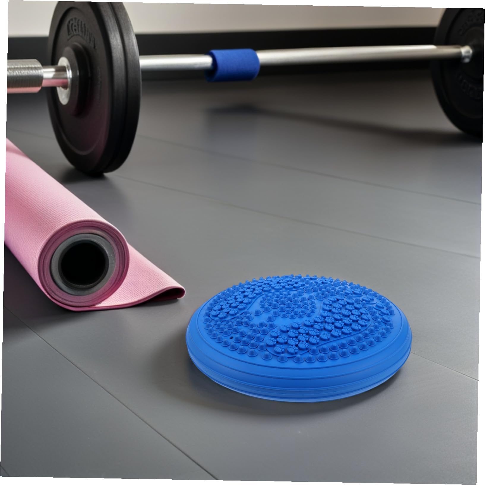 Alipis Coussin Air Équilibre Gonflable Rond avec Surface de Massage Point de Pression Tapis de Gymnastique Portable Épais pour Yoga Jogging Stationnaire et Rééducation à Domicile