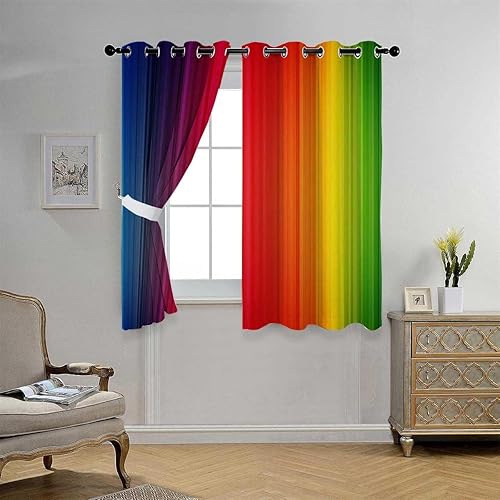 Cortinas para Cocina Colorida Cortina divisora vertical de fantasía para separación de habitaciones, 63 pulgadas de ancho por 80 pulgadas de largo,