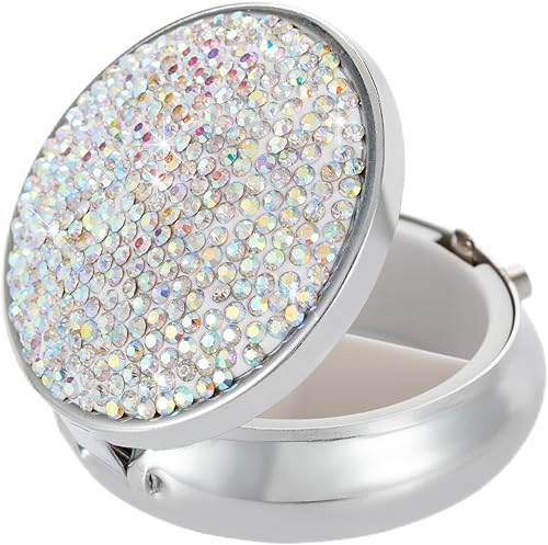 Vista 24 de Organizador de píldoras de viaje, caja de medicina pequeña, lindo contenedor de píldoras para bolso, soporte portátil para píldoras para contener