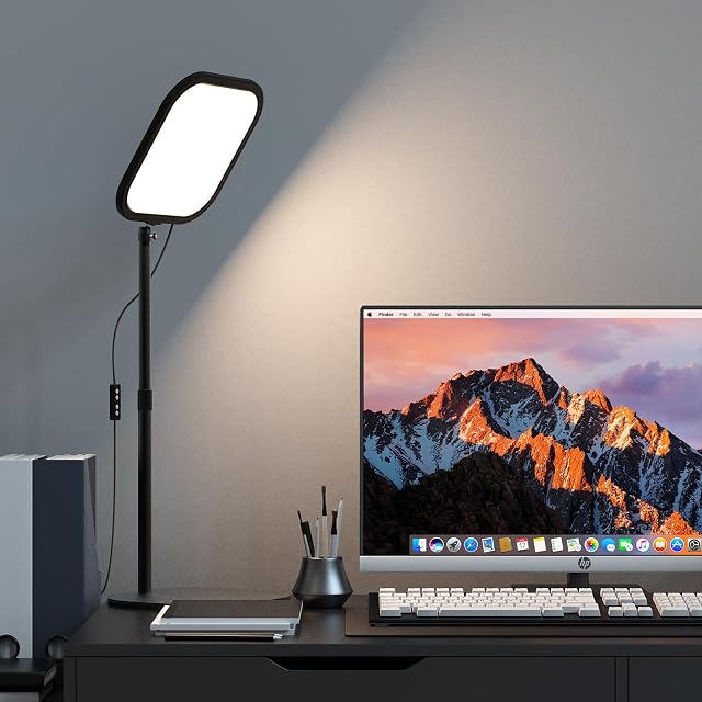 ALTSON 10in Zoom Éclairage pour Ordinateur, Plein écran LED Lumière de conférence vidéo, lumière de son de bureau avec support et porte-téléphone pour appel vidéo, Webcam, Home Office, Podcast, Réunion en ligne, Streaming en direct