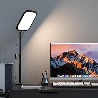 10in Zoom Lighting for Computer, Full-Screen LED Video Conference Light, Desk Ring Light with Stand and Phone Holder for Video Call, Webcam, Home Office, Podcast, Online Meeting, Live Streaming