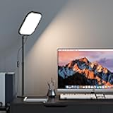 ALTSON 10in Zoom Lighting for Computer, Full-Screen LED Video Conference Light, Desk Ring Light with Stand and Phone Holder for Video Call, Webcam, Home Office, Podcast, Online Meeting, Live Streaming