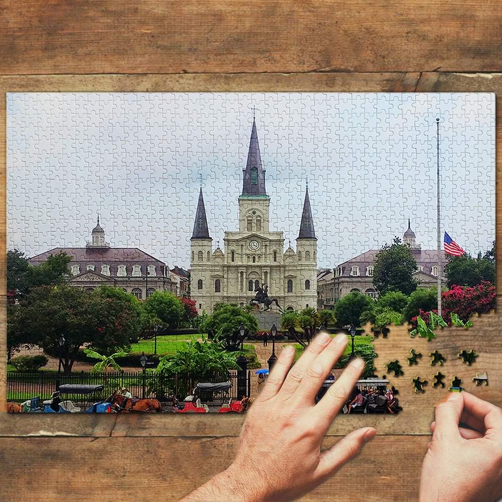 USA America Jackson Square New Orleans Jigsaw Puzzle 1000 Piece Travel Souvenir Wooden