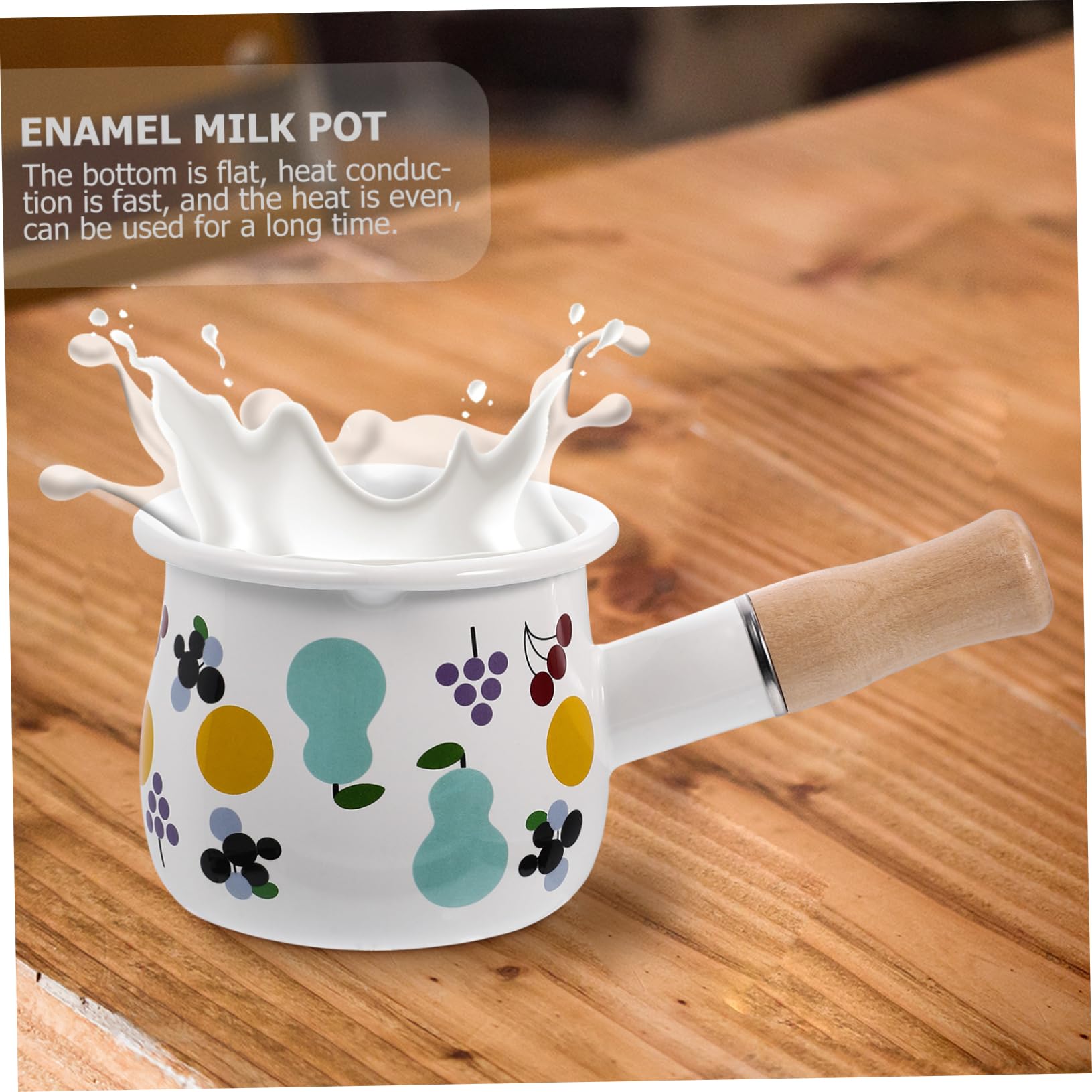 MOLUCKFU Cookware Small Pot Handle Milk Pan for Heating Butter Warmer Random Style