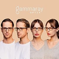 Vista 6 de Gamma Ray Computer Blue Light Blocking Gaming Glasses w/Amber Tint and Anti Glare UV Digital Eyestrain