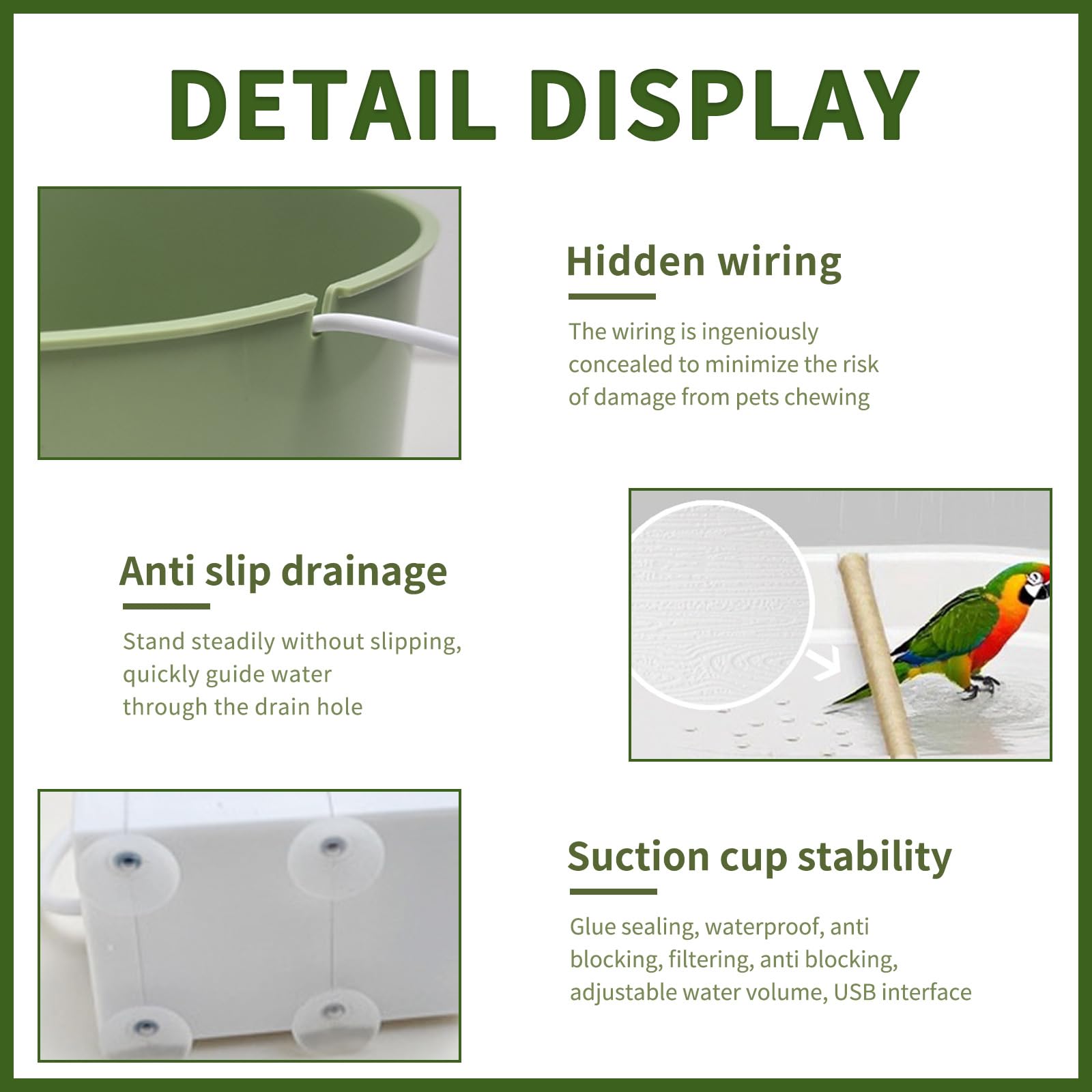 Douche pour Perroquet,Douche pour Oiseaux Perruche,Bird Shower Bath,Circulante pour Oiseaux,Douches pour Oiseauxi pour Perroquets,pour Perroquets Ondulées Calopsittes Pinsons