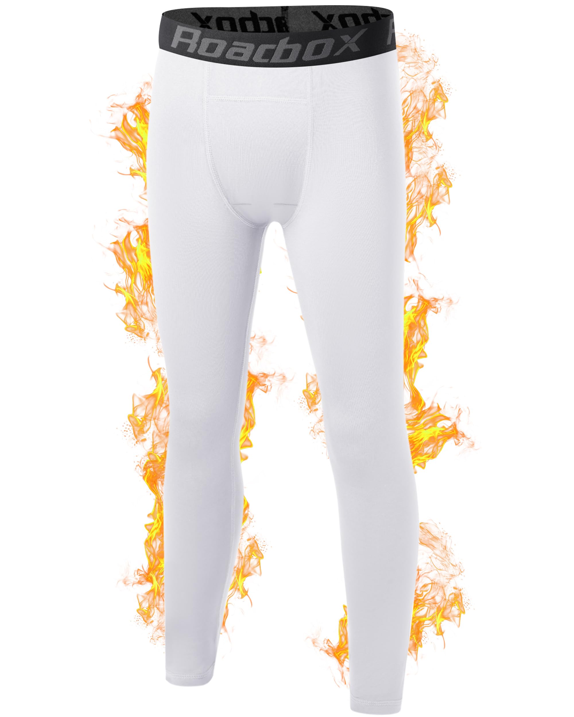 Roadbox Boys' Thermal Compression Pants, Fleece Lined Base Layer Leggings