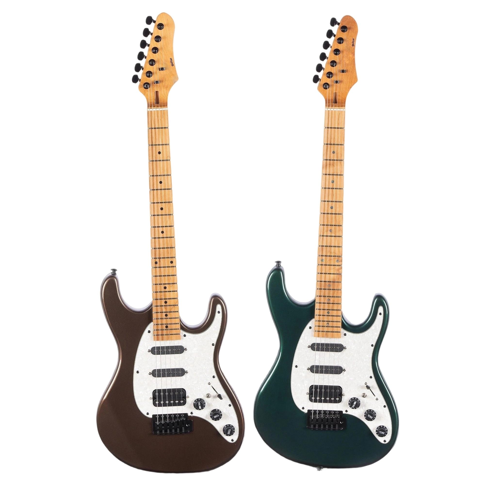 Standard Gitara Elektryczna Gitara Elektryczna Jazzowa Z Klonową Szyjką Piękny Dźwięk Odpowiedni Dla Dorosłych Początkujących Profesjonalne Wykonanie(Dark Green)