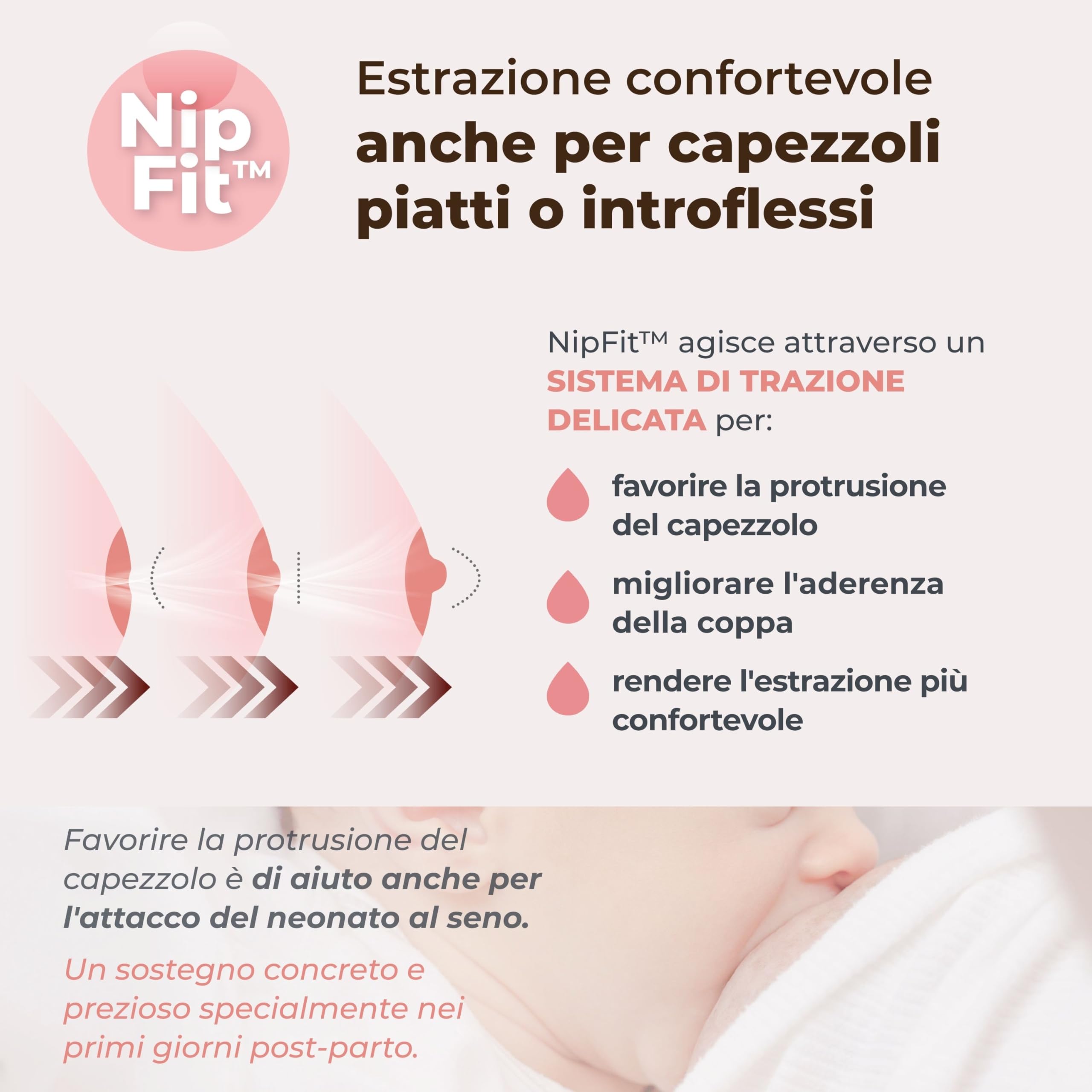 Nuvita 1260W Tiralatte Elettrico Indossabile Singolo 3 Fasi – Portatile con Batteria Ricaricabile USB-C, Funzione Anti-Stasi, Ideale per Capezzoli Piatto/Inversi, Coppa Silicone 24mm con Riduttori